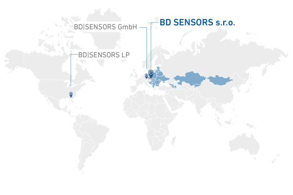 Weltkarte mit Markierung Osteuropa